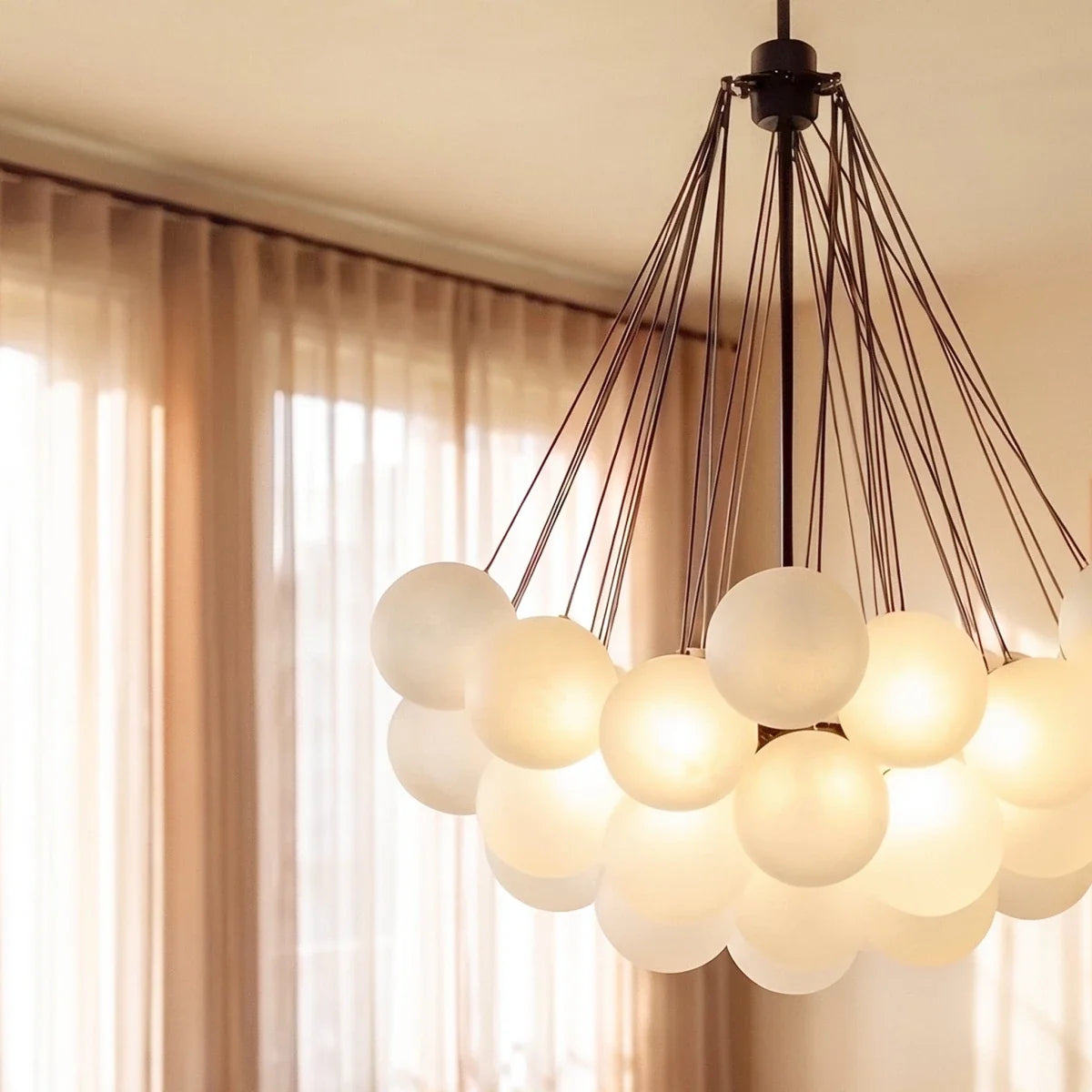 Lustre Craie en verre