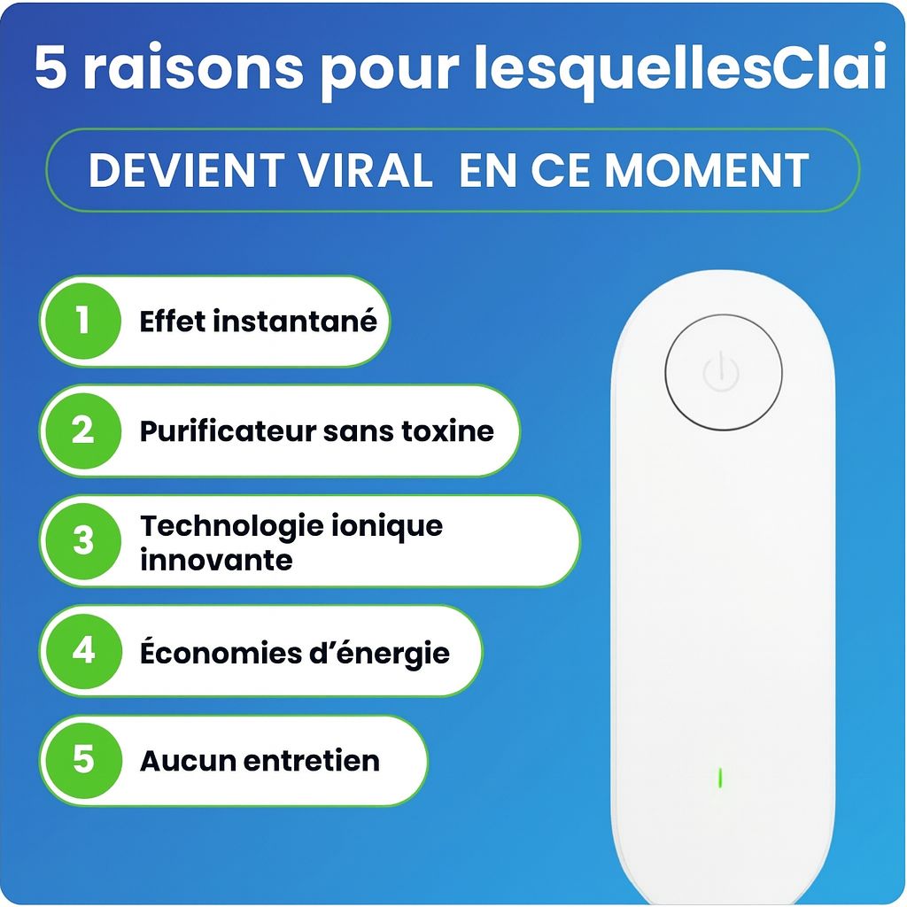Clairu™ by NUAGEON — Purificateur d'Air Anti-Odeurs Litière