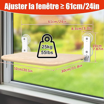 Perchoir de Fenêtre NUAGEON™ — Hamac Vue & Soleil pour Chat