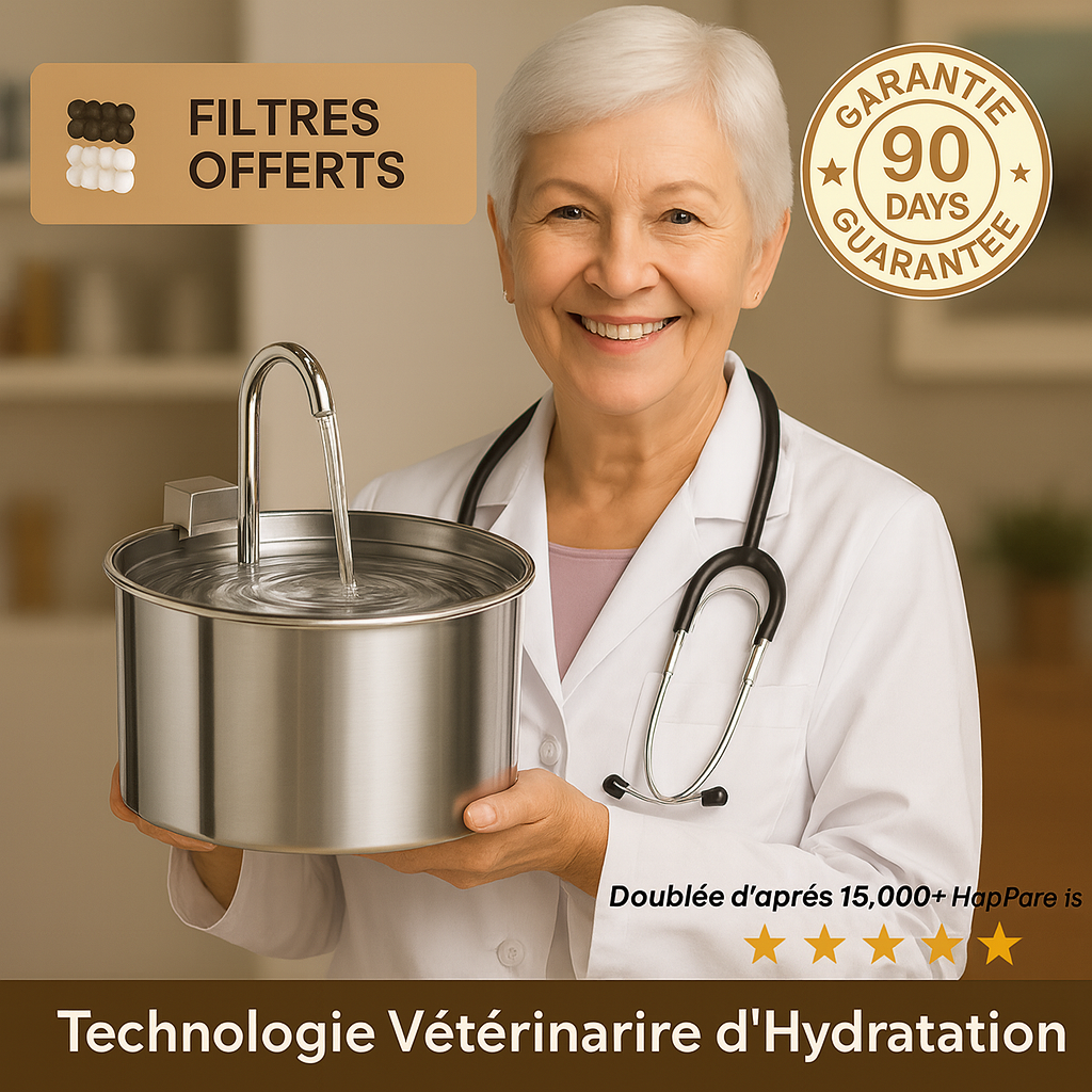 Fontaine NUAGEON™ — Fontaine à Eau pour Chat en Acier Inoxydable