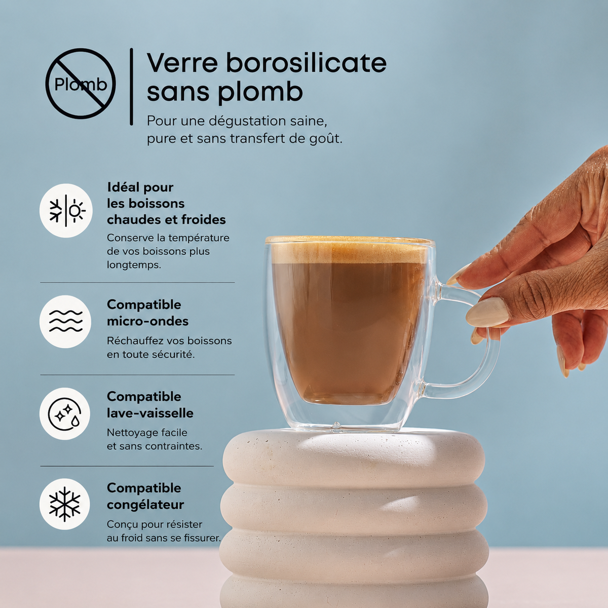 Tasses à espresso à double paroi