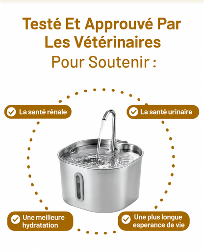 Fontaine NUAGEON™ — Fontaine à Eau pour Chat en Acier Inoxydable