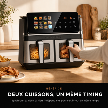 Deux chambres en cuisson simultanée dans le FOURNELLE Duo