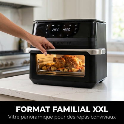 Cuisson visible derrière la vitre panoramique du FOURNELLE Horizon