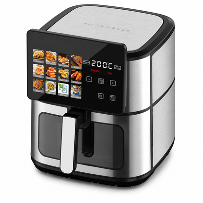 FOURNELLE VisiCook, friteuse à air 8 L en inox à fenêtre de cuisson