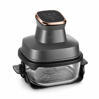 FOURNELLE VisionChef, friteuse à air 4 L à cuve en verre, gris anthracite
