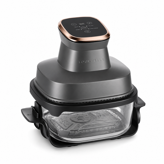 FOURNELLE VisionChef, friteuse à air 4 L à cuve en verre, gris anthracite