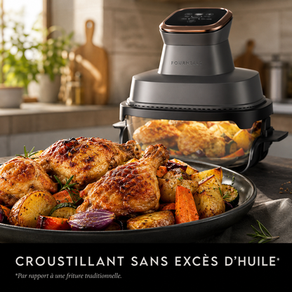 Plat croustillant préparé au FOURNELLE VisionChef