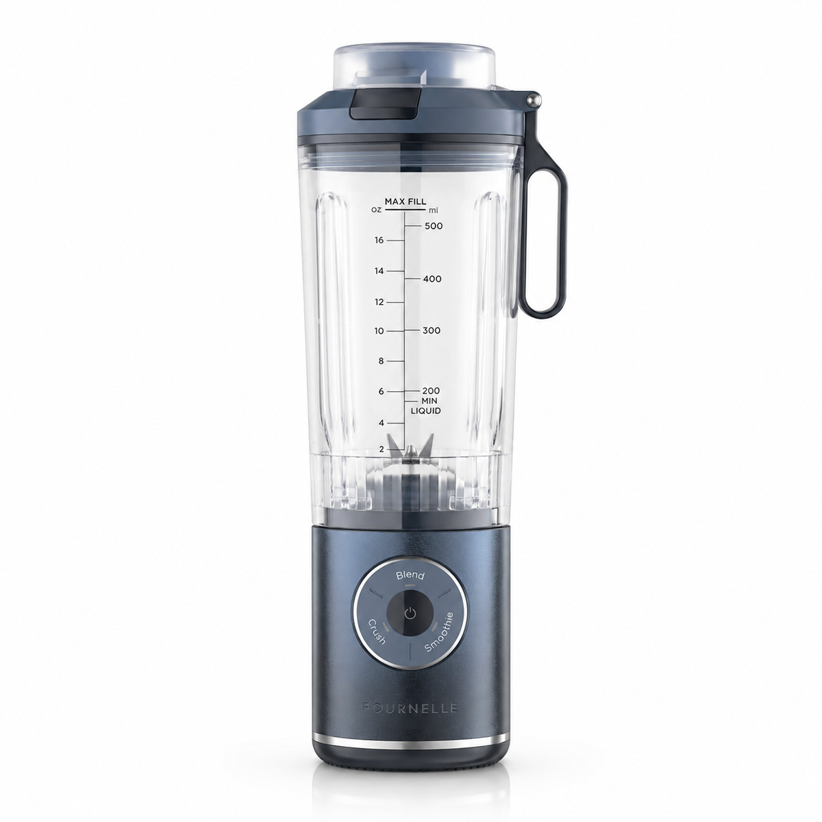 FOURNELLE Pulse, blender portable rechargeable inox, bleu métallisé