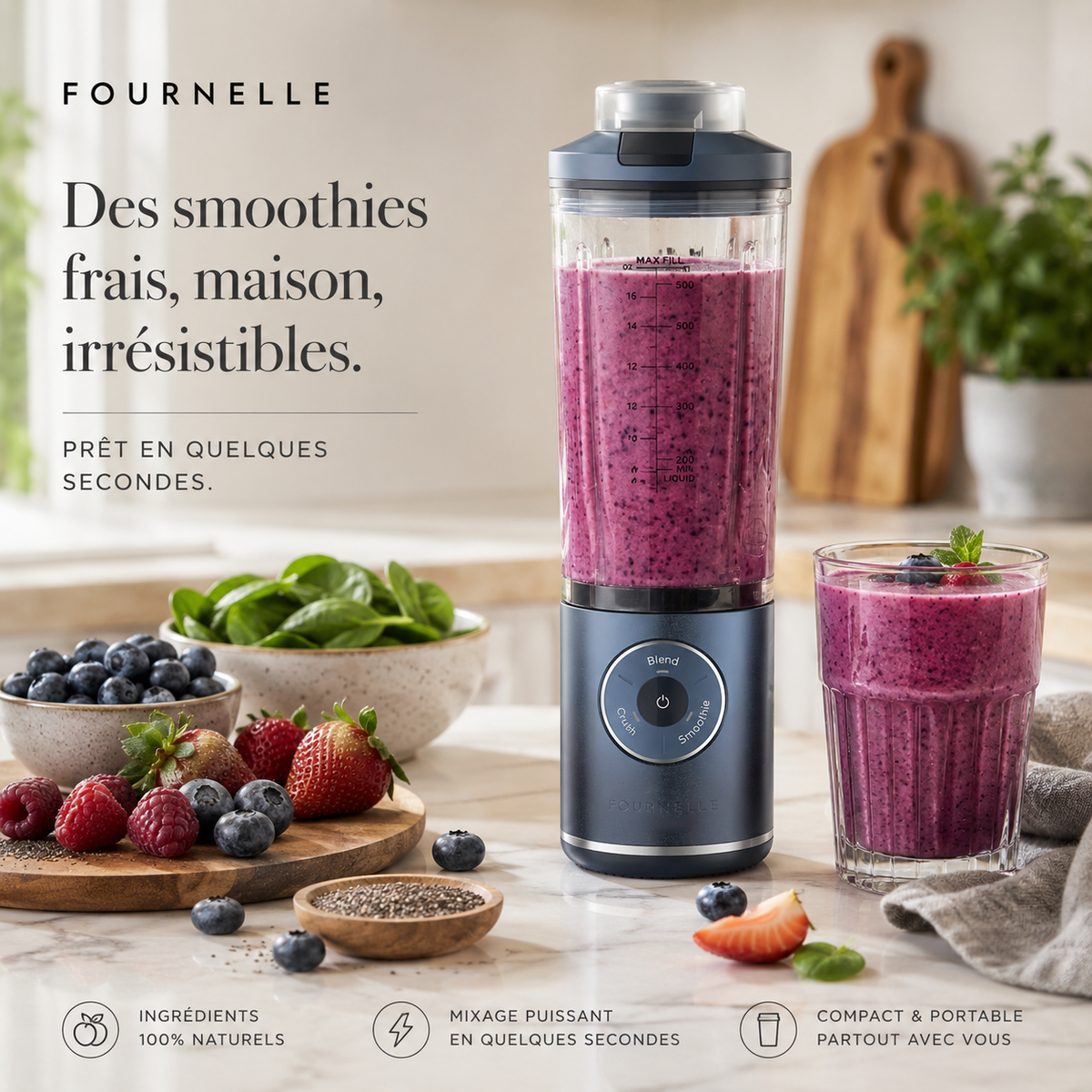 Boisson fraîche préparée au FOURNELLE Pulse