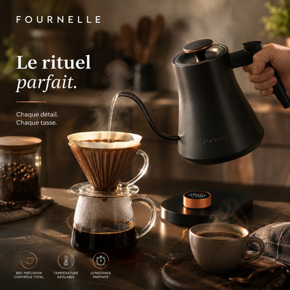 Café filtre préparé avec la bouilloire FOURNELLE Précision