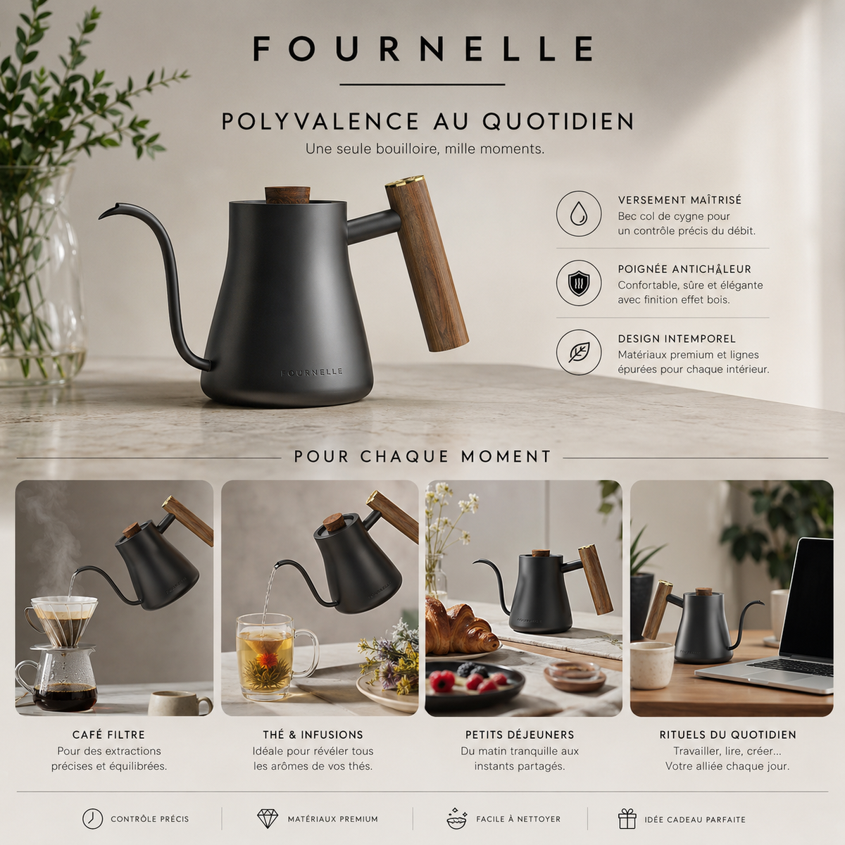 Quatre préparations chaudes avec la FOURNELLE Sillage