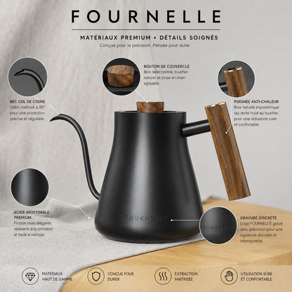 Poignée en bois et paroi thermique de la FOURNELLE Sillage