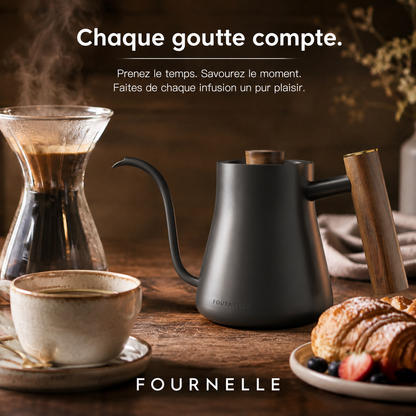 Café filtre servi, préparé avec la FOURNELLE Sillage