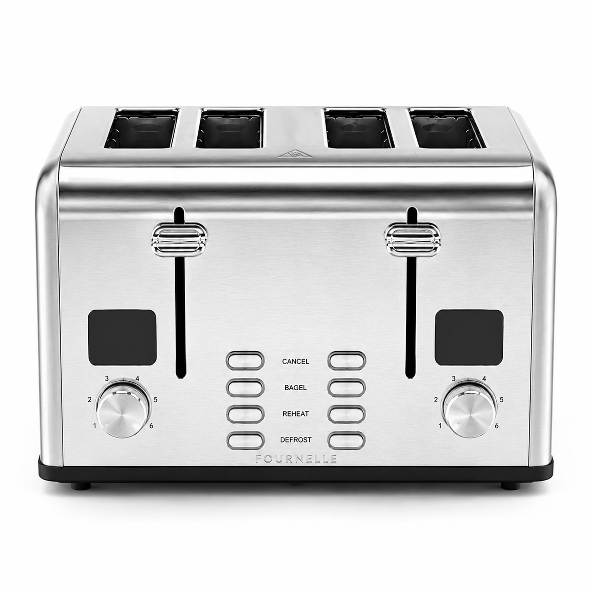 FOURNELLE Accord, grille-pain 4 tranches à double contrôle, inox