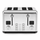FOURNELLE Accord – Grille-pain 4 tranches, double contrôle indépendant, 6 niveaux – Inox