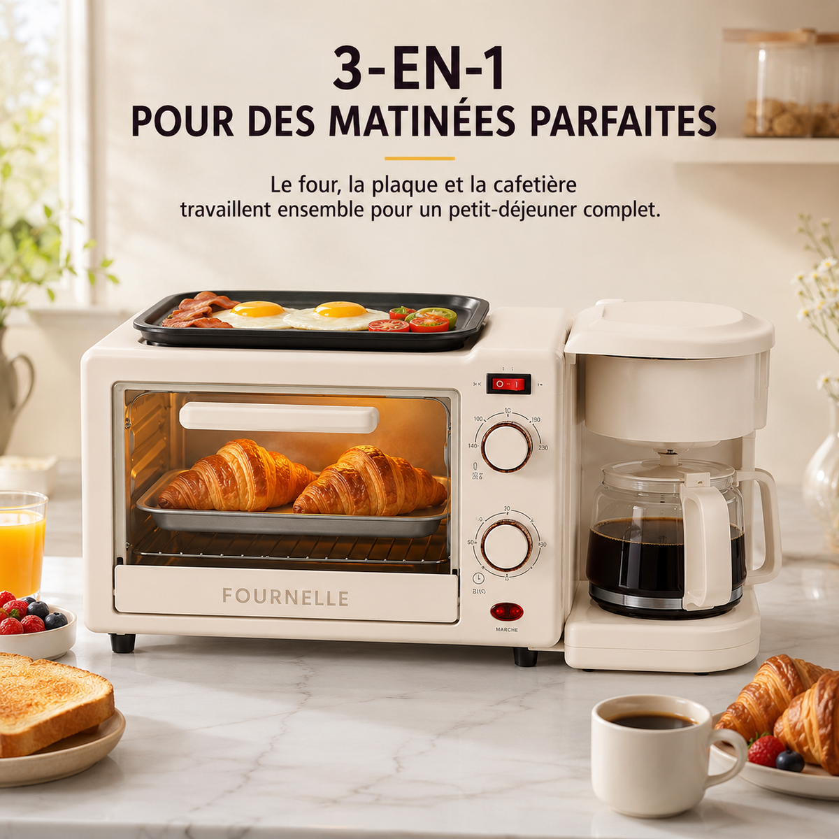 Café, œufs et tartines en parallèle avec la FOURNELLE Aube