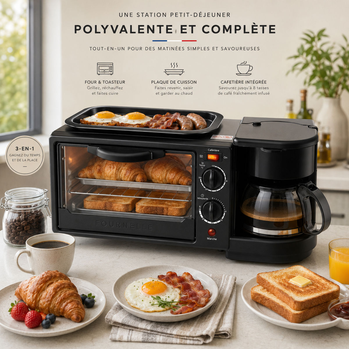 Quatre préparations du matin avec la FOURNELLE Matin
