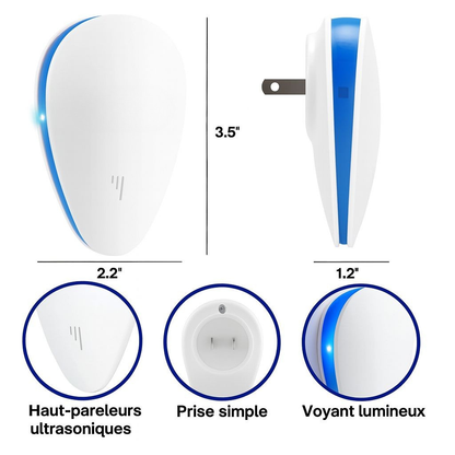 Répulsif Ultrasons NUAGEON™ — Anti-Nuisibles Sans Danger pour Chat