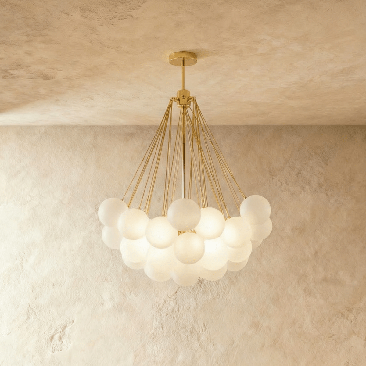 Lustre Craie en verre