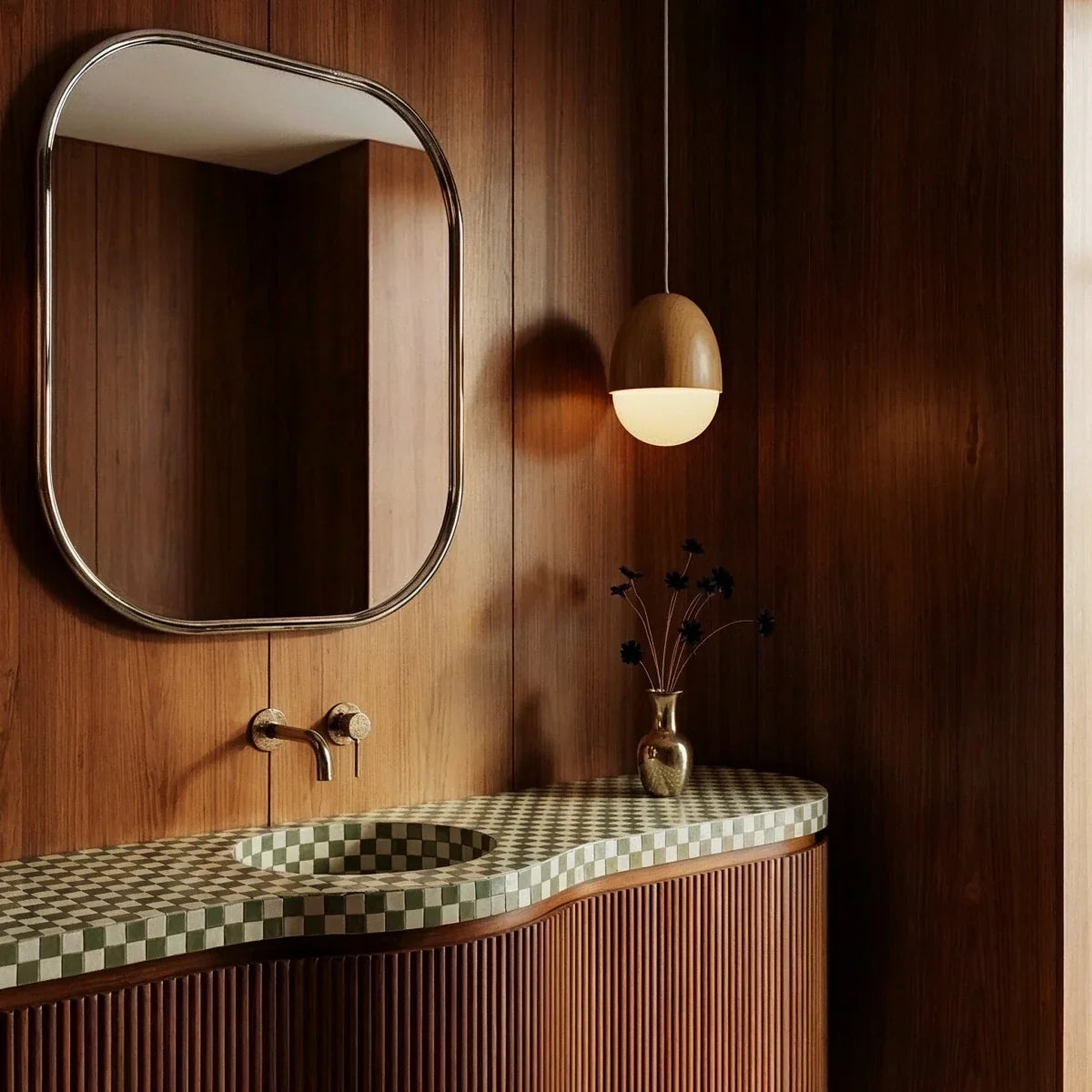 Suspension Source en bois