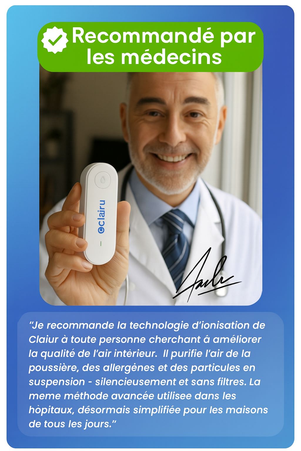 Clairu™ by NUAGEON — Purificateur d'Air Anti-Odeurs Litière