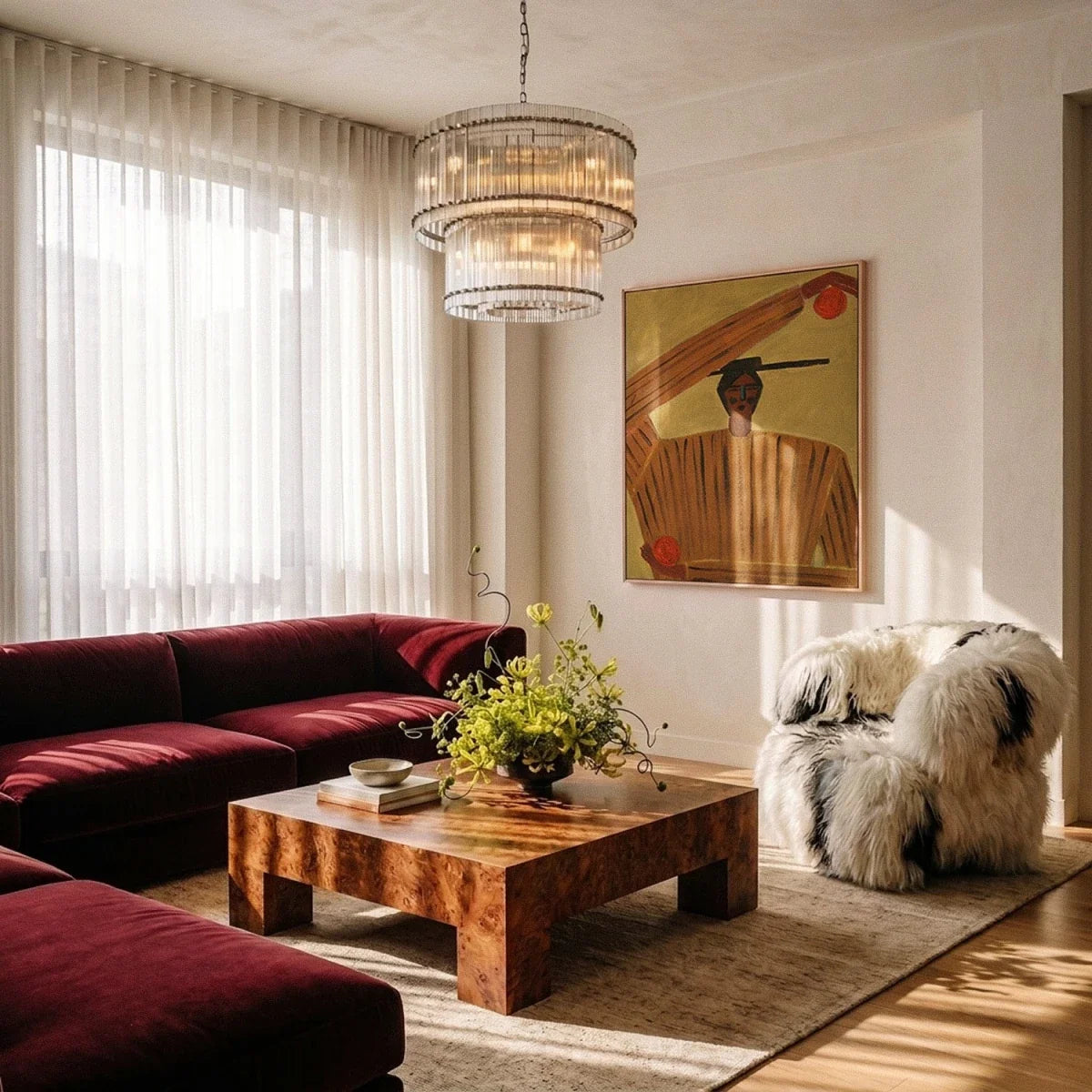 Lustre Écume en verre