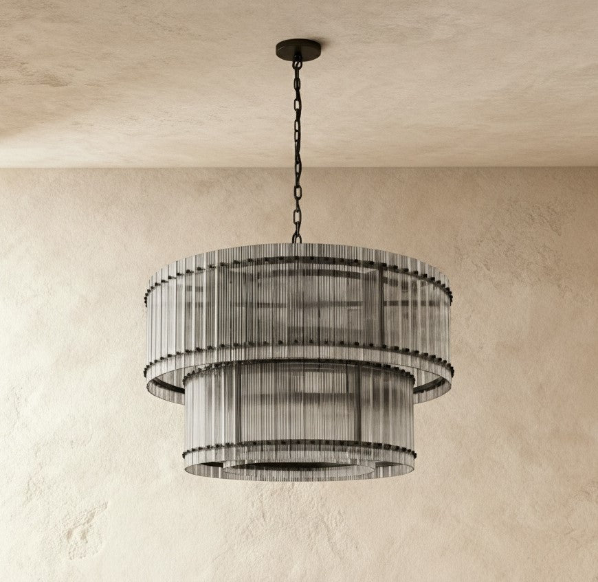 Lustre Écume en verre
