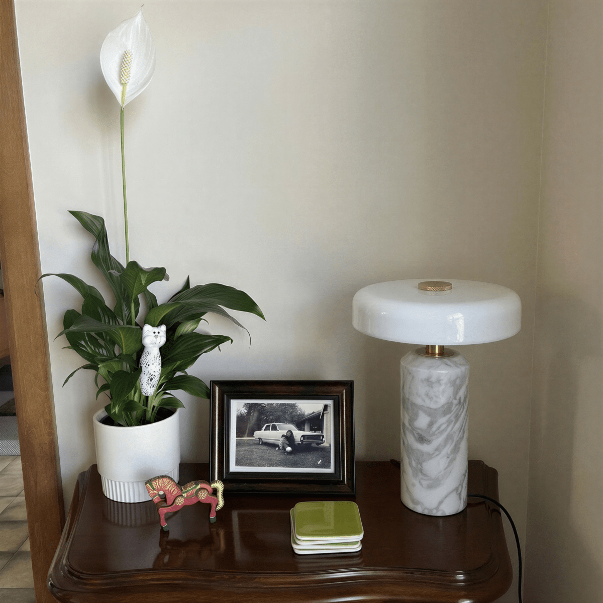 Lampe à poser Talc en marbre