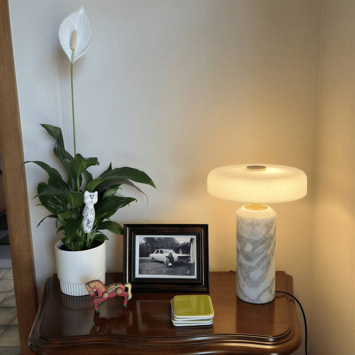 Lampe à poser Talc en marbre