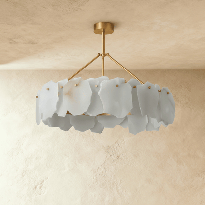 Lustre Topaze en albâtre