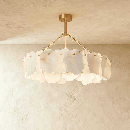 Lustre Topaze en albâtre