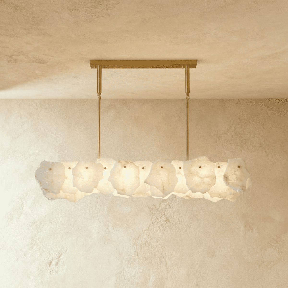 Lustre Topaze en albâtre