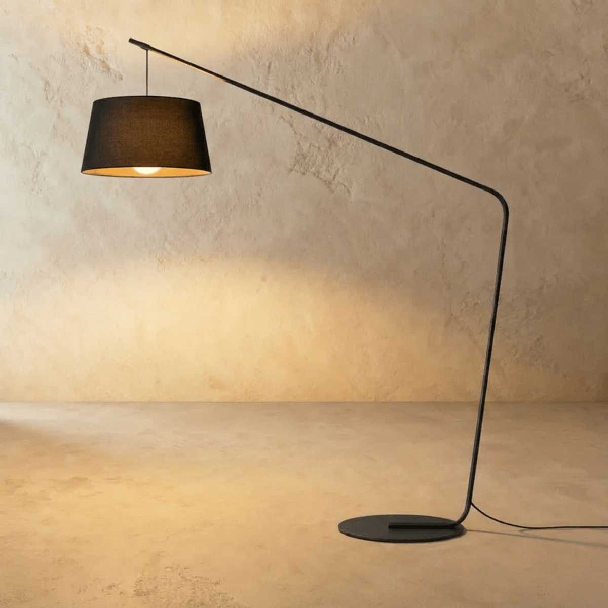 Lampadaire Nimbe en tissu