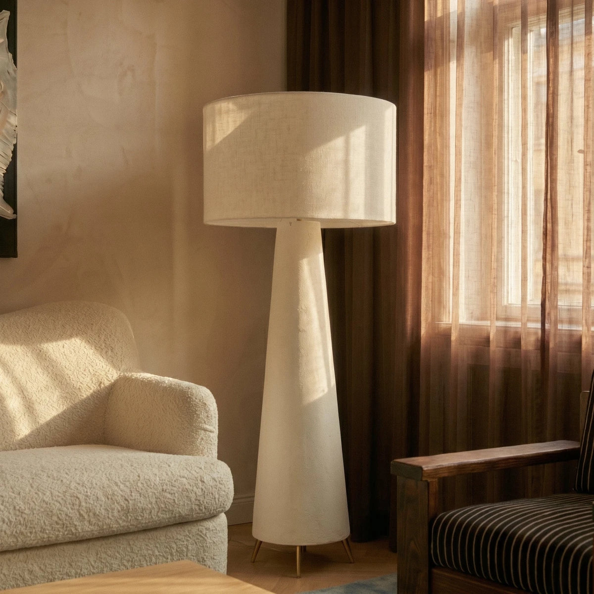 Lampadaire Opale en tissu