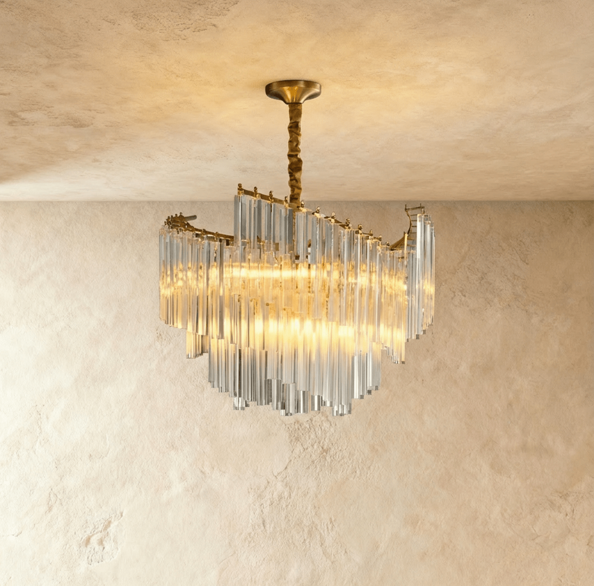 Lustre Dune en cristal