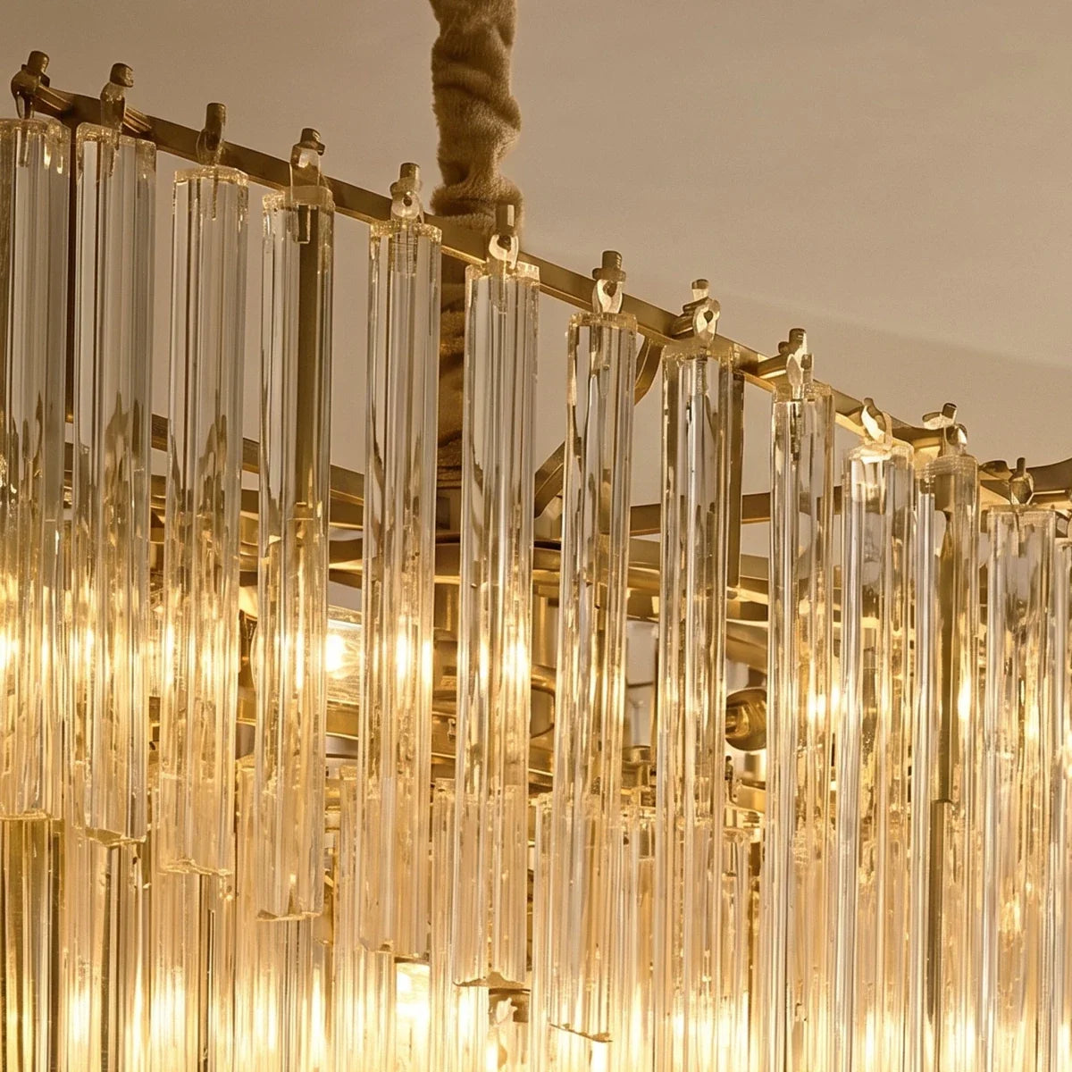 Lustre Dune en cristal