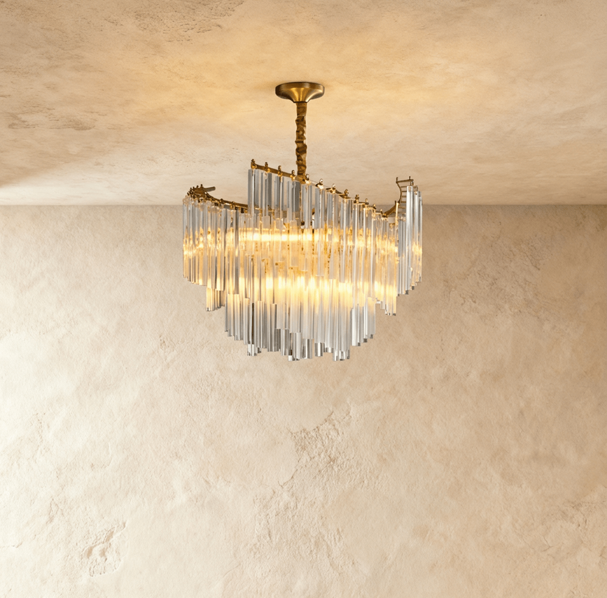 Lustre Dune en cristal