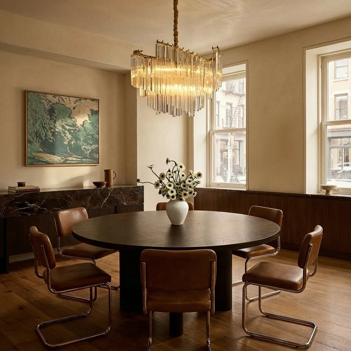 Lustre Dune en cristal