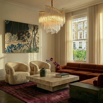 Lustre Dune en cristal