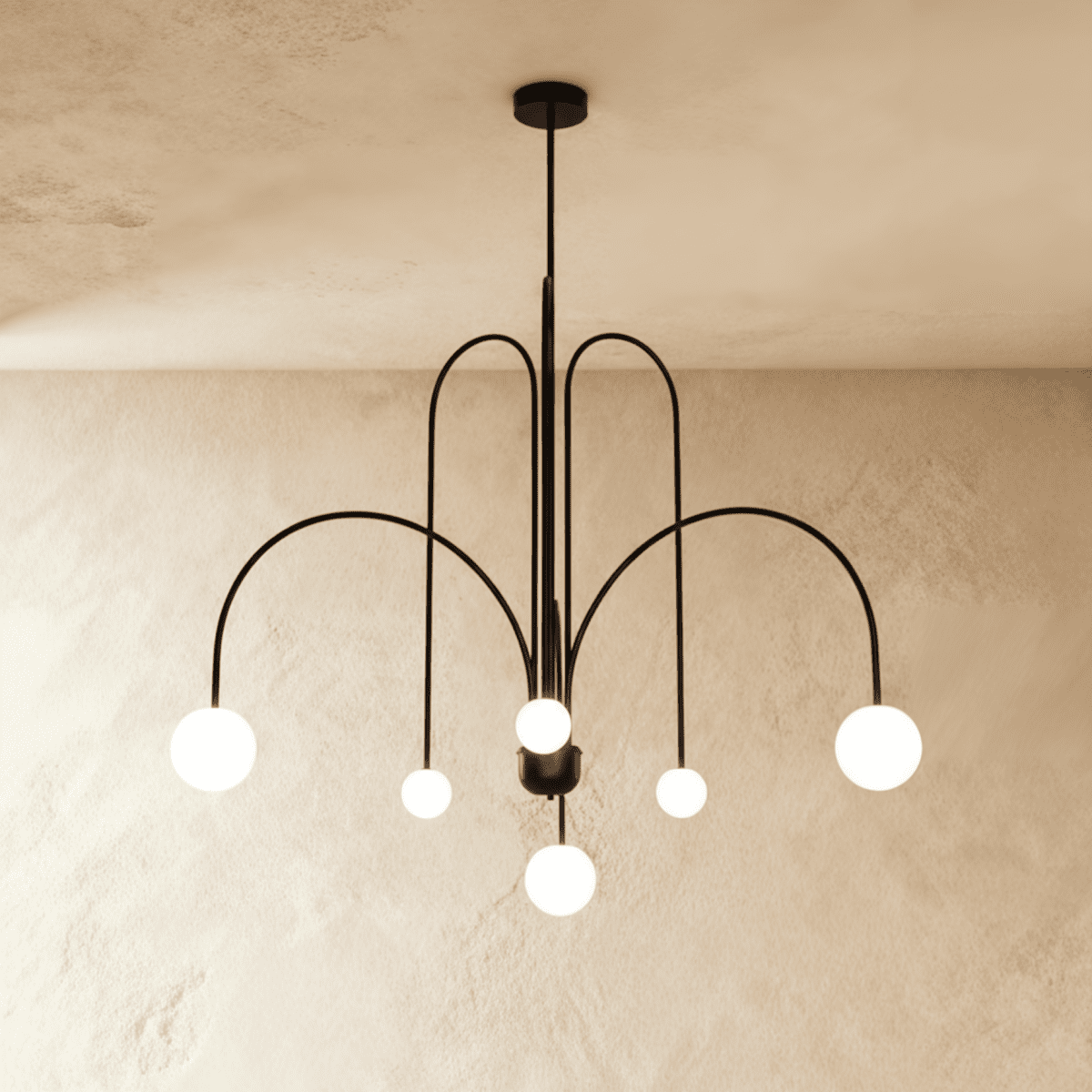 Lustre Éther en verre