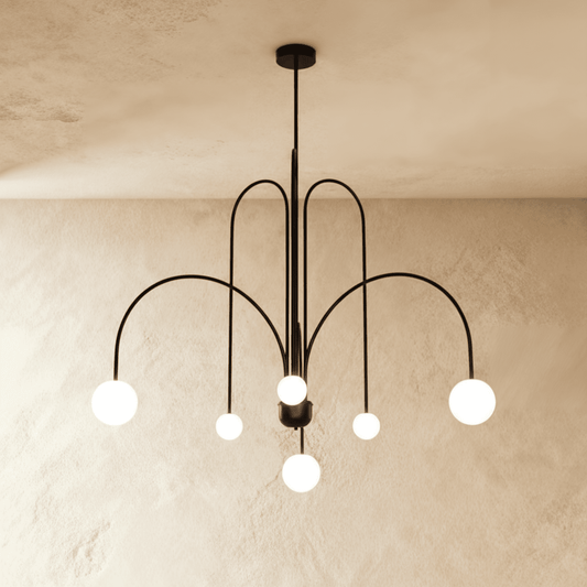Lustre Éther en verre