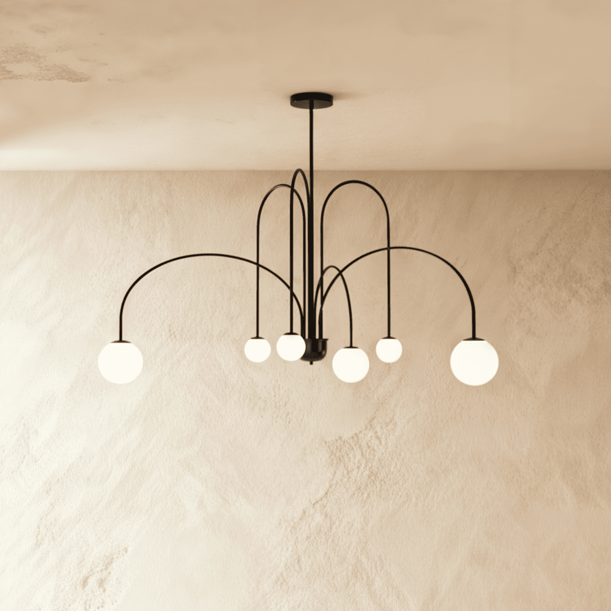 Lustre Éther en verre