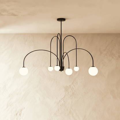Lustre Éther en verre