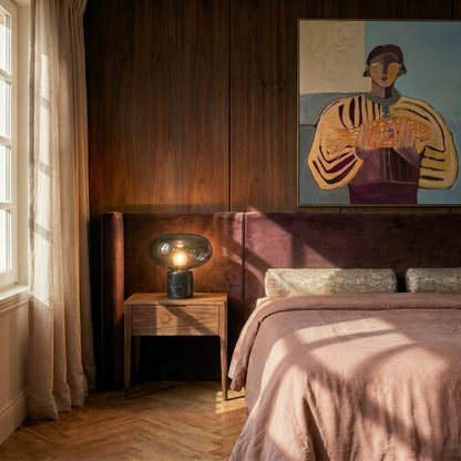 Lampe à poser Plume en marbre