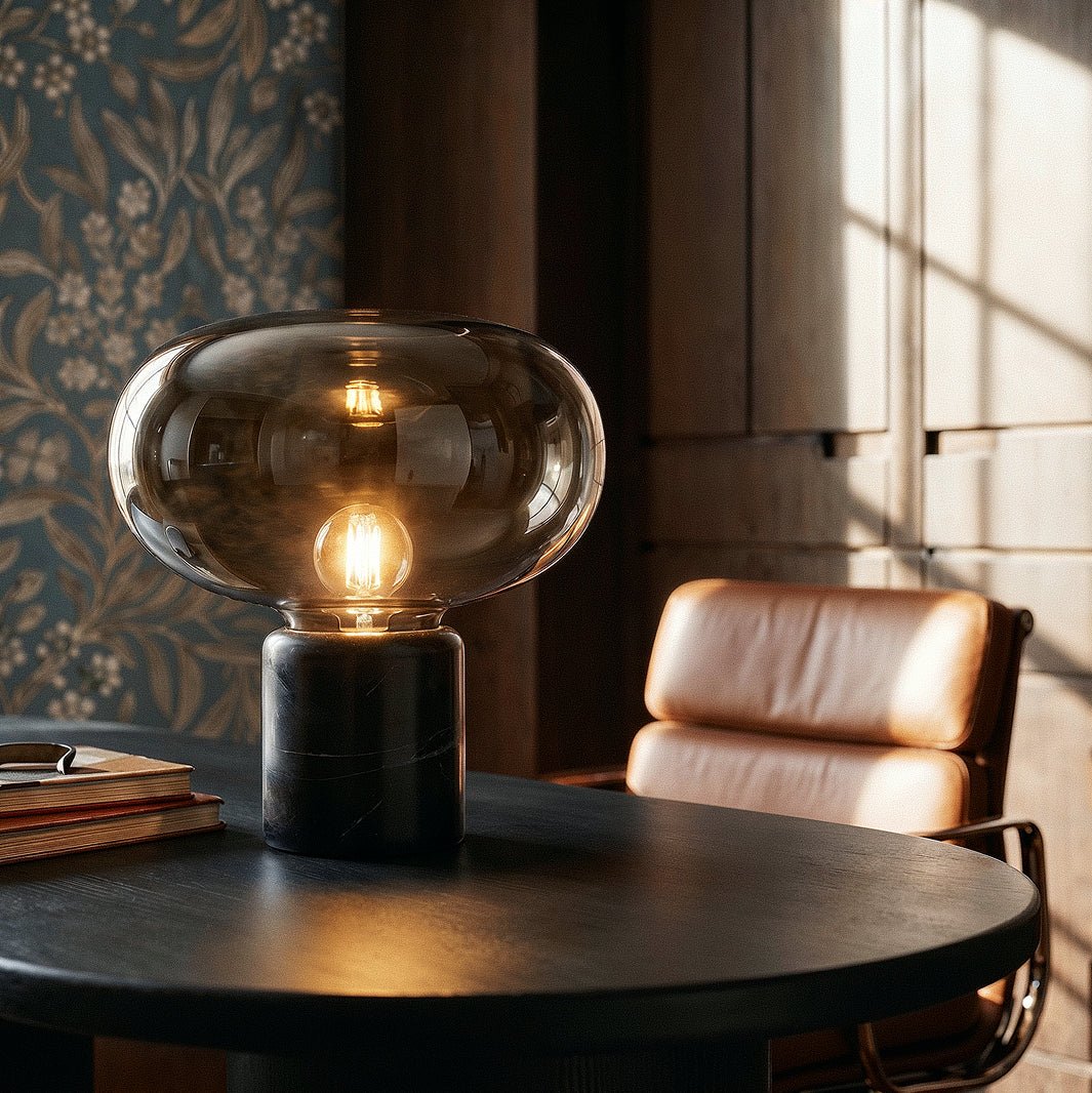 Lampe à poser Plume en marbre