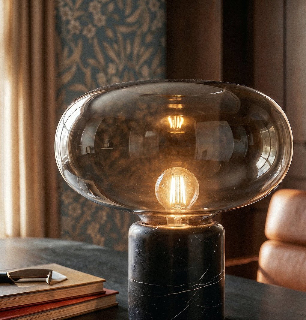 Lampe à poser Plume en marbre