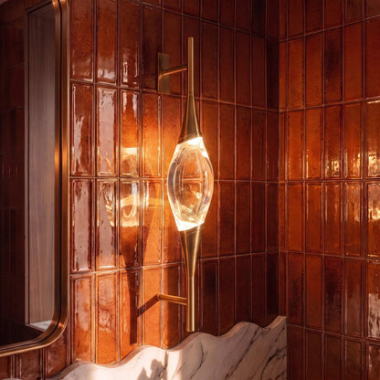 Applique murale Ambre en cristal