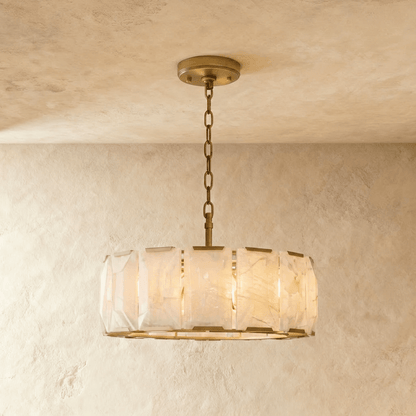 Lustre Tilleul en albâtre
