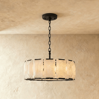 Lustre Tilleul en albâtre